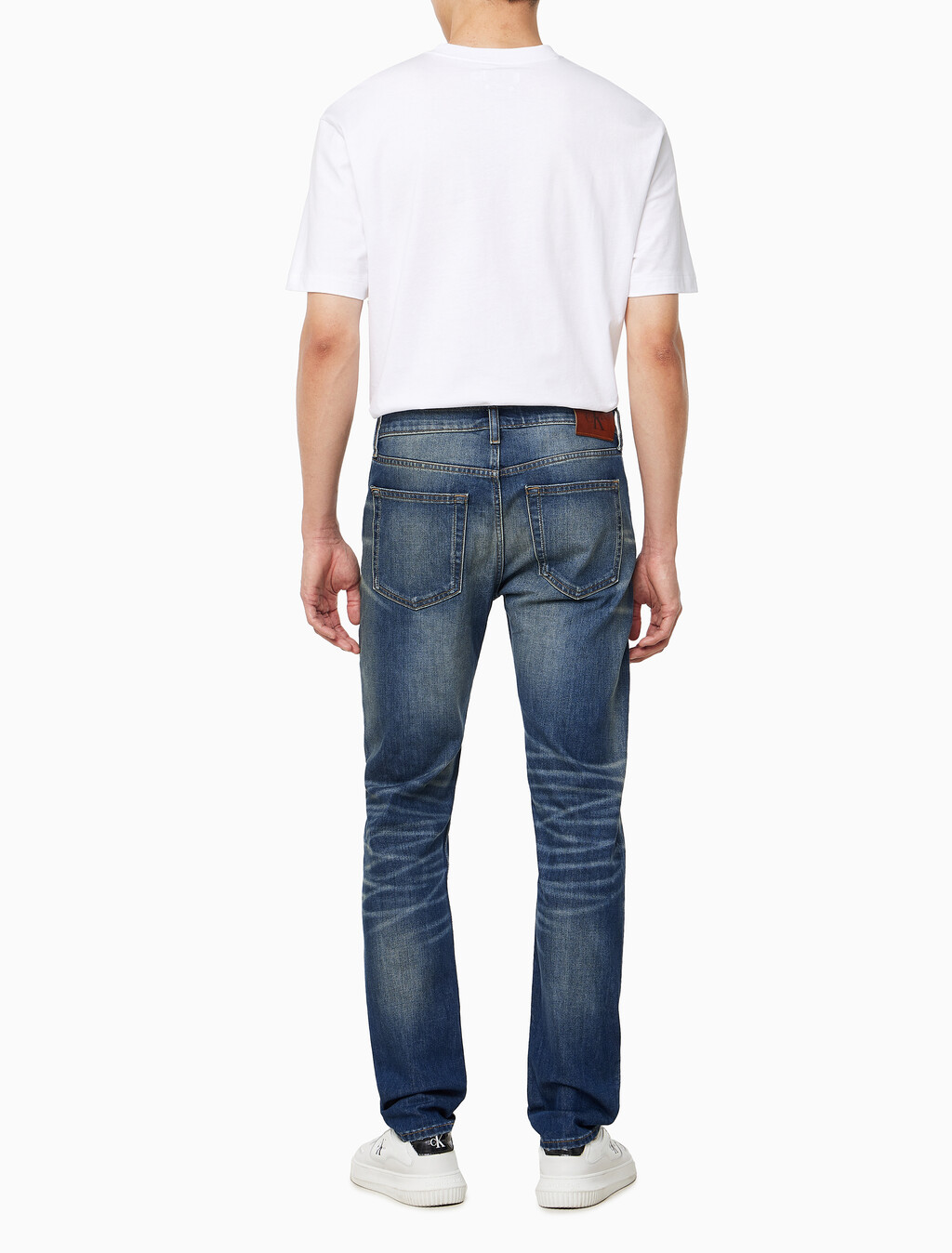 Buy 남성 슬림 테이퍼핏 미드블루 37.5 기능성 데님 in color BLUE AQUARIUS