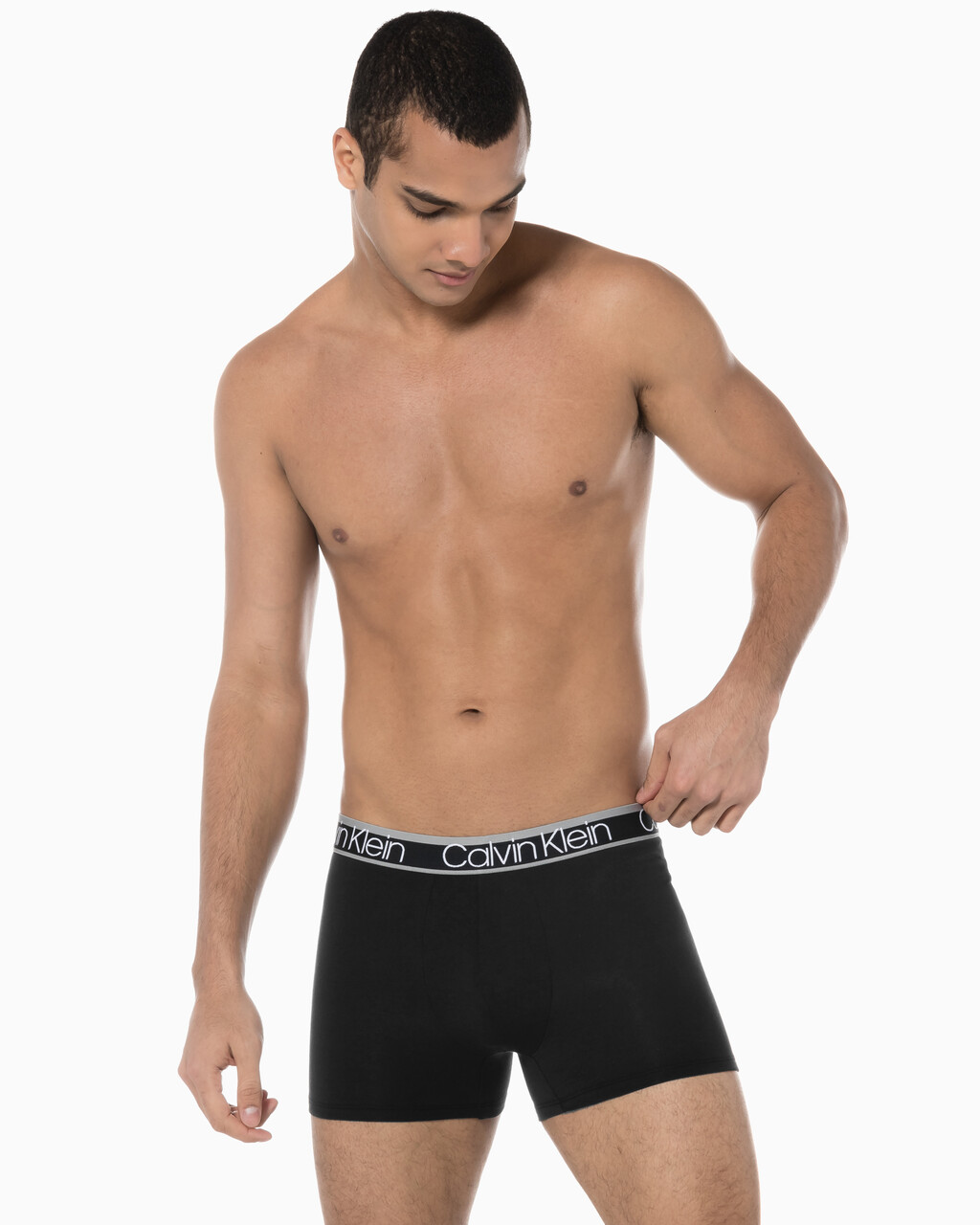 Buy 남성 코튼 스트레치 버라이어트 3PK 트렁크 in color BLACK