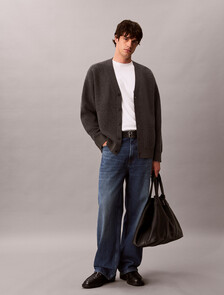 Buy 램스 울 블랜드 가디건 in color CHARCOAL HEATHER