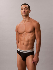 Buy 남성 브러시드 마이크로파이버 스트레치 힙브리프 in color BLACK