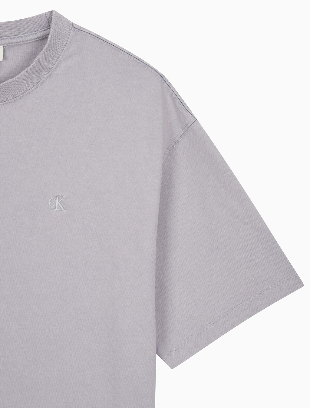 Buy 남성 릴렉스핏 저지 워시 반팔 티셔츠 in color LILAC GRAY