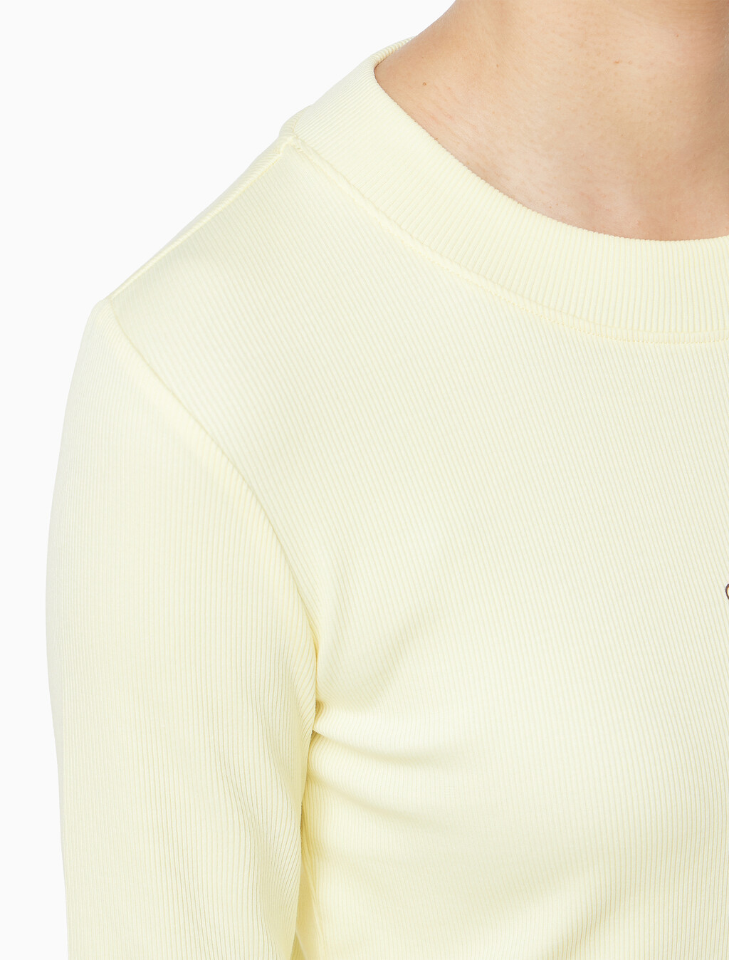 Buy 여성 L/S 모노그램 베이비 티셔츠 in color Light Yellow