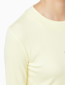 Buy 여성 L/S 모노그램 베이비 티셔츠 in color Light Yellow