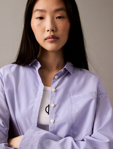 Buy 여성 크롭 릴렉스핏 셔츠 in color SWEET LAVENDER