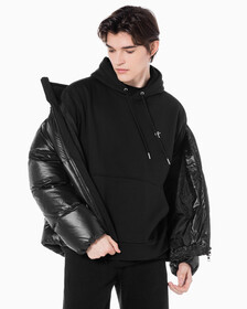 Buy 남녀공용 릴렉스 숏 블로킹 다운 푸퍼 in color CK BLACK