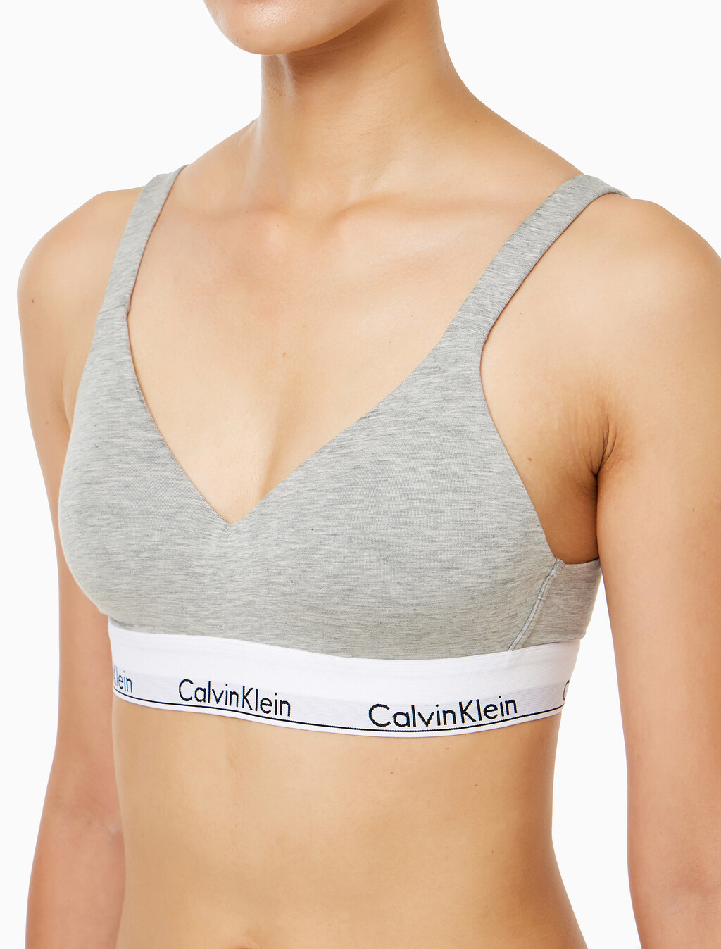 Buy 여성 모던 코튼 리프트 브라렛 in color GREY HEATHER