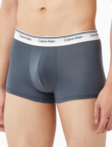 Buy 남성 마이크로파이버 스트레치 밸런스 로우 라이즈 트렁크 3PK in color Black / Charcoal / Black