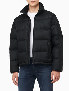 Buy 유니섹스 숏 푸퍼 다운 in color BLACK