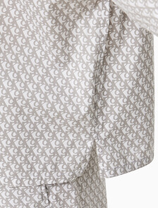 Buy 여성 코튼 포플린 슬립웨어 반팔 셔츠 in color PLUSH MONOGRAM+ASH