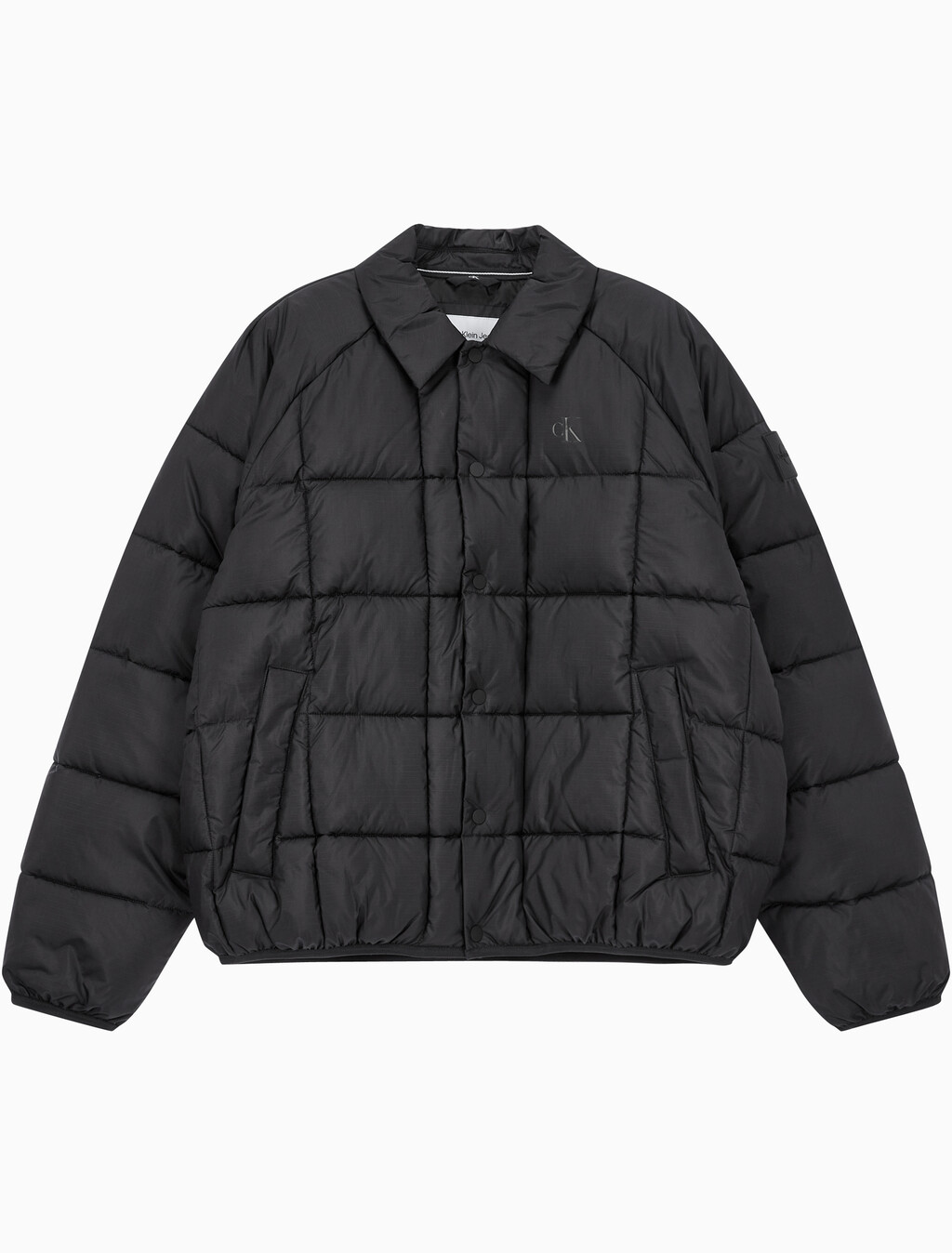 Buy 남성 프리미엄 라인 에센셜 패디드 오버셔츠 in color CK BLACK