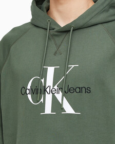 Buy 남성 롱슬리브 릴렉스핏 모노그램로고 후디 in color KHAKI