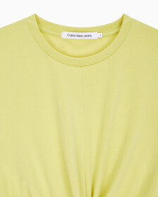 Buy 여성 트위스트 크롭 반팔티 in color YELLOW SAND
