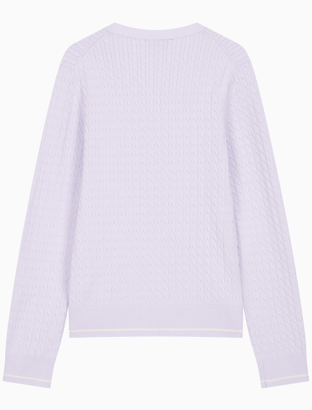 Buy 여성 우븐라벨 케이블 가디건 in color Light Pink