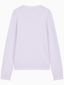 Buy 여성 우븐라벨 케이블 가디건 in color Light Pink