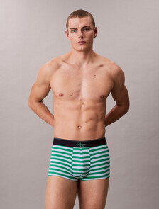 Buy 남성 CK 그래픽 마이크로 로우 라이즈 트렁크 in color Green / Light grey