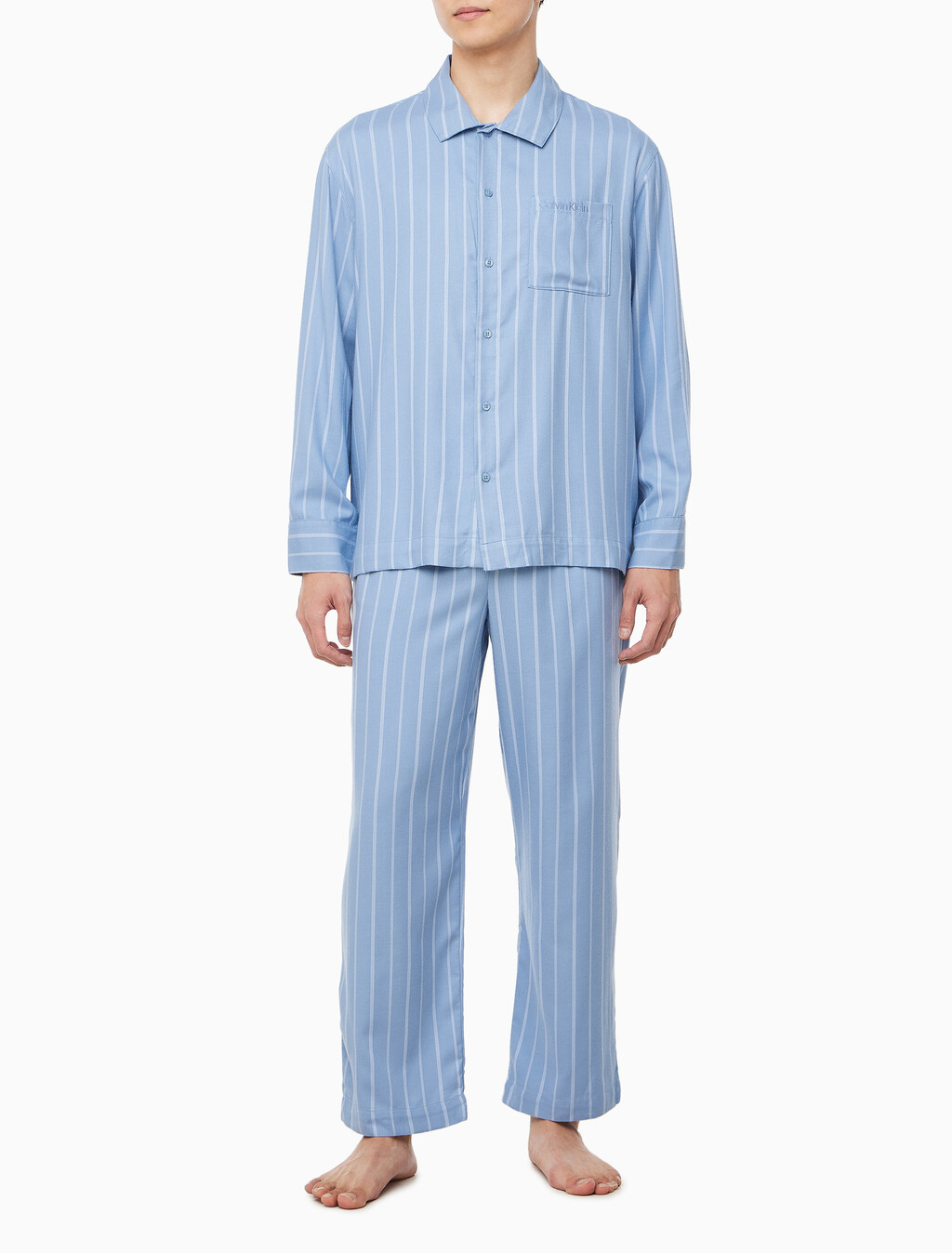 Buy 남성 울트라 소프트 플란넬 팬츠 in color KATE STRIPE+FADED DENIM