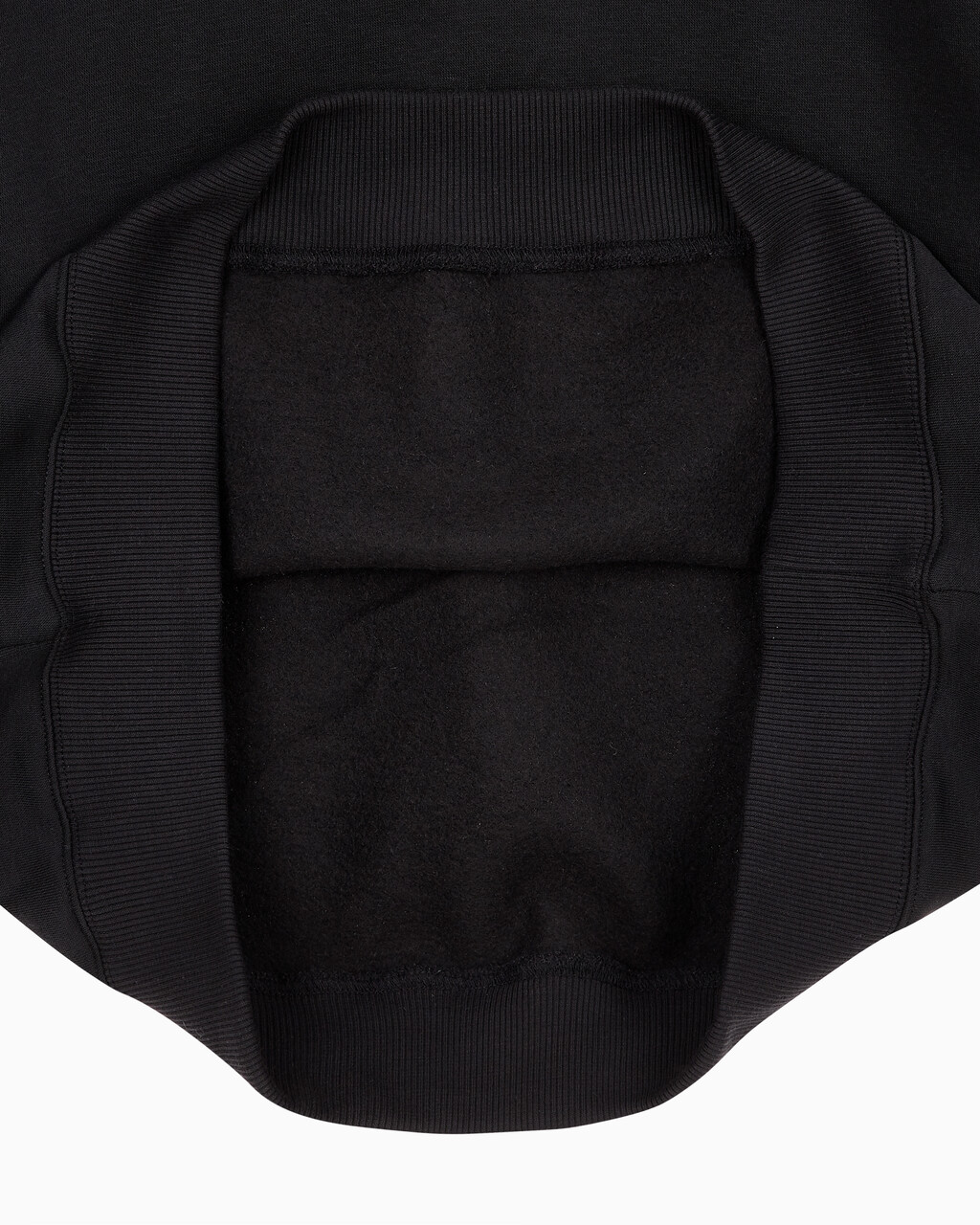 Buy 남녀공용 릴렉스핏 스몰 모노그램 로고 기모 후디 in color CK BLACK