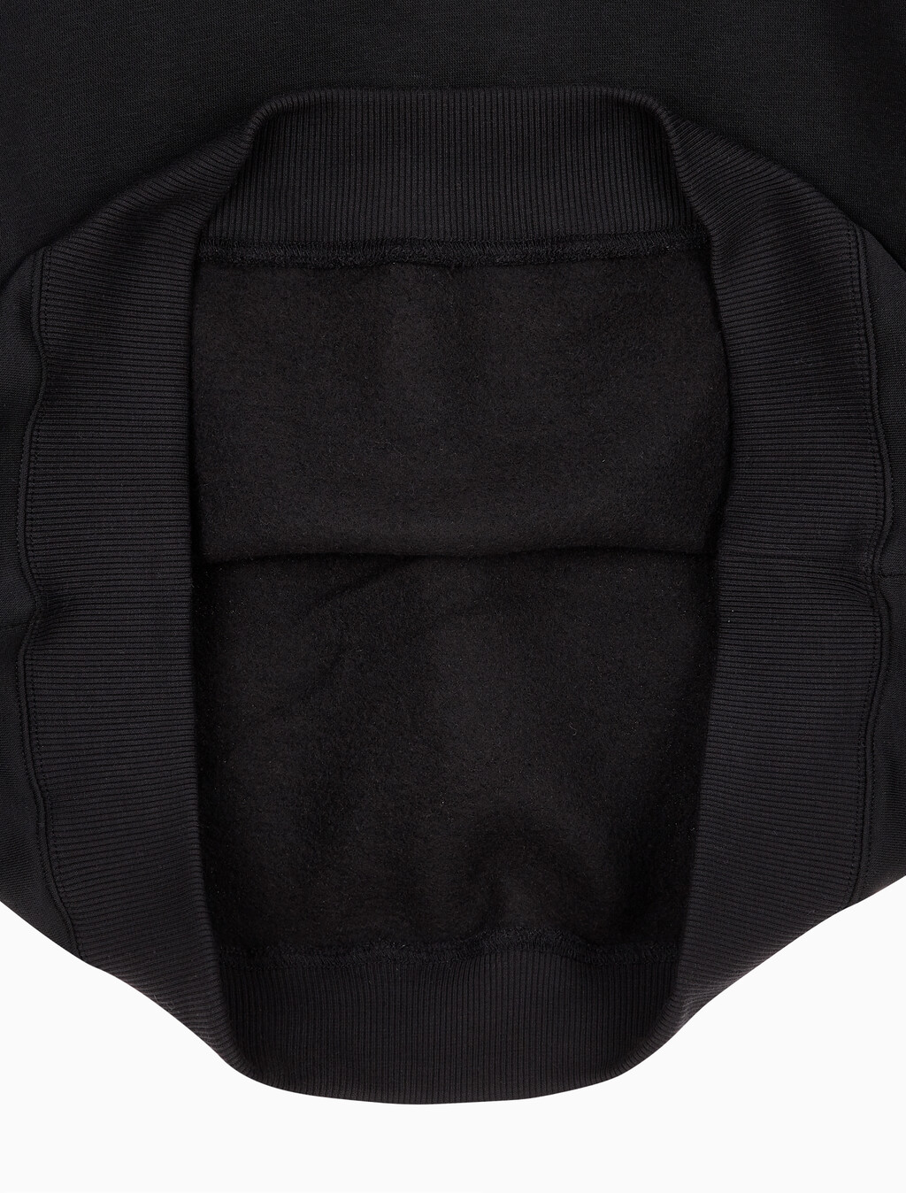 Buy 남녀공용 릴렉스핏 스몰 모노그램 로고 기모 후디 in color CK BLACK