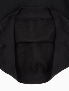 Buy 남녀공용 릴렉스핏 스몰 모노그램 로고 기모 후디 in color CK BLACK