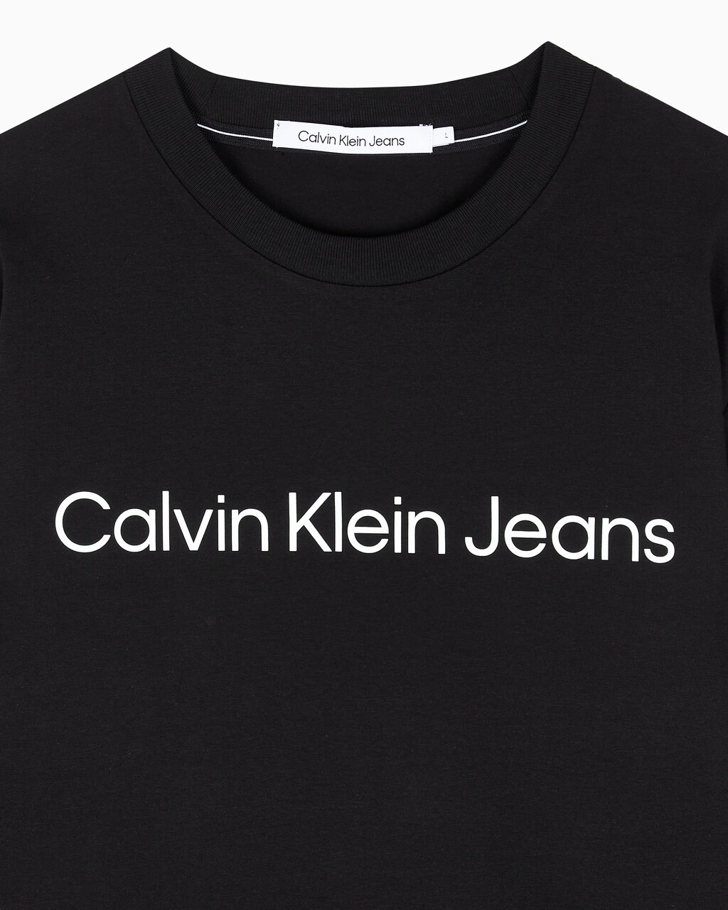 Buy 남성 레귤러핏 인스티튜셔널 긴팔 티셔츠 in color CK BLACK