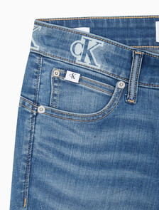 Buy 여성 바디핏 미드블루 앵클 데님 in color MID BLUE BACK EMBRO
