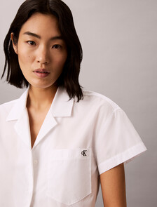 Buy 여성 팝플린 박시 셔츠 in color BRILLIANT WHITE