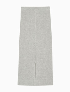 Buy 여성 하이라이즈 스웨터 미디 스커트 in color LIGHT GREY HEATHER