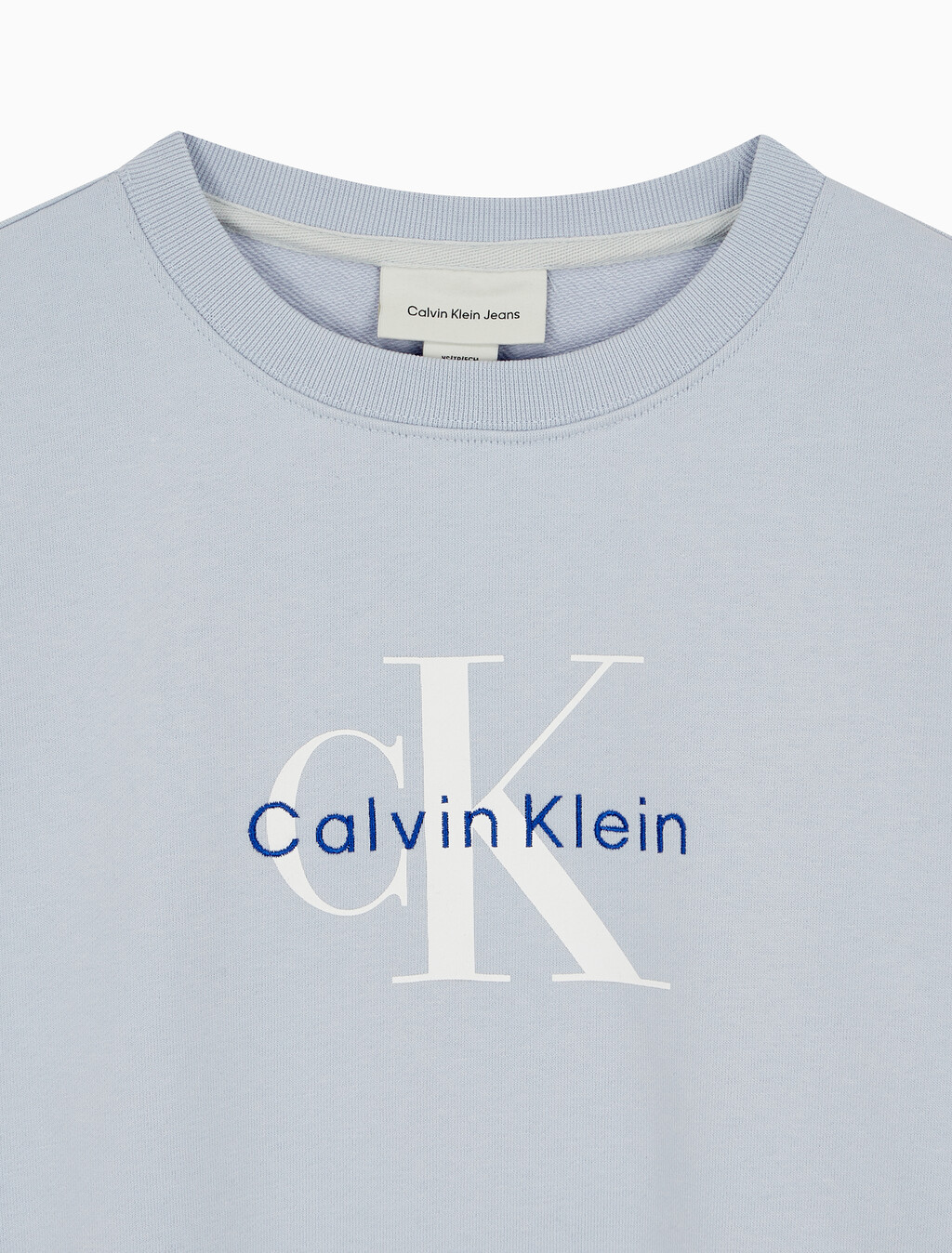 Buy 여성 모노로고 프렌치테리 릴렉스핏 스웻셔츠 in color LIGHT BLUE
