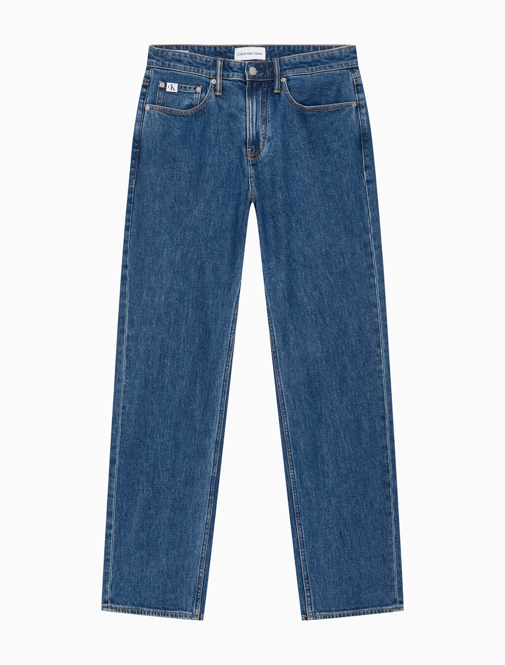 Buy 남성 90's 스트레이트핏 미드블루 데님 in color MID BLUE BACK EMBRO