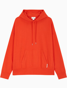 Buy 남성 오버핏 스웨이드 테리 후디 in color RED ALERT