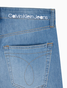 Buy 남성 모던 테이퍼 라이트블루 데님 in color CHALKY BLUE