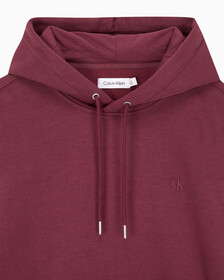 Buy 남성 롱슬리브 아카이브 플리스 후디 in color DEEP RED