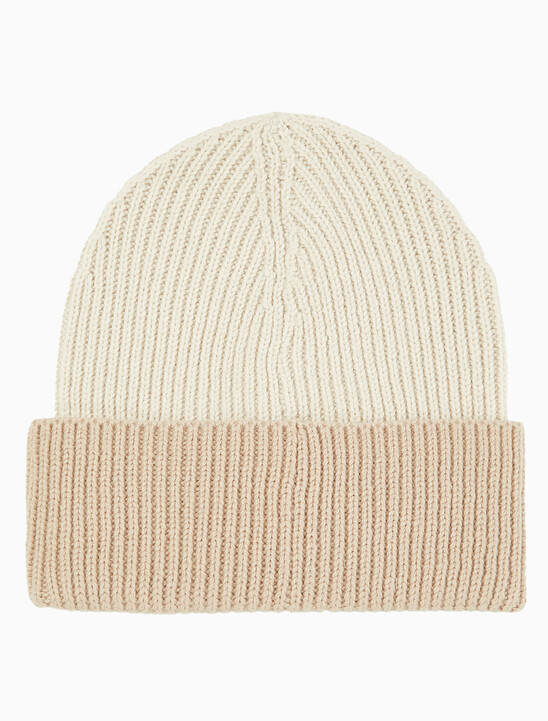 남녀공용  투톤 컬러 로고 패치 비니