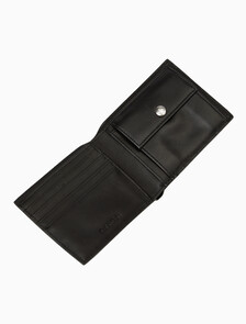Buy 남성 코티드 AOP 빌폴드 지갑 in color BLACK