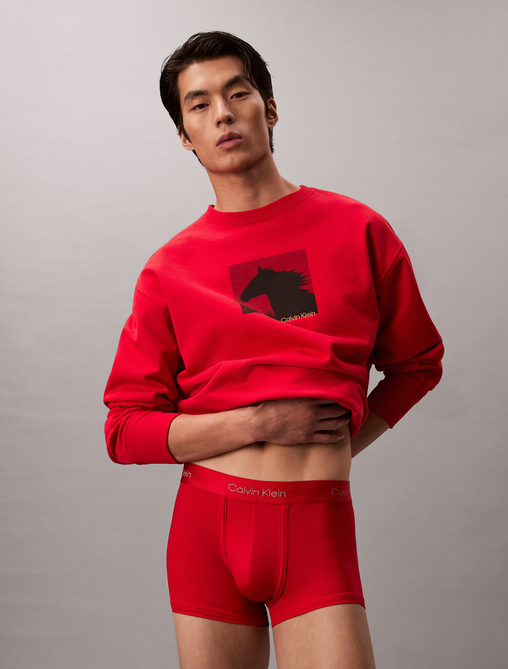 Buy 남성 루나 뉴이어 마이크로 로우 라이즈 트렁크 in color ROUGE