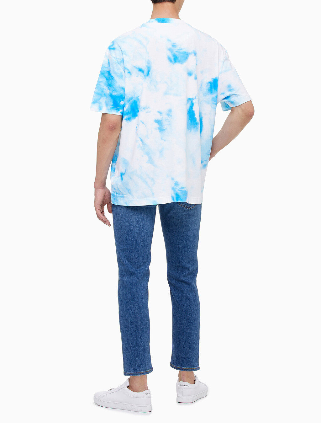 Buy 남성 썸머 스플래시 패션핏 반팔 티셔츠 in color ANCIENT WHITE/EGGSHELL