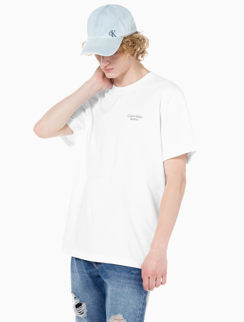 Buy 남성 1978 백 커브드 로고 반팔 티셔츠 in color BRIGHT WHITE