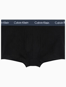 Buy 남성 EU 코튼 스트레치 3PK 로우 라이즈 드로즈 3PK in color BLACK