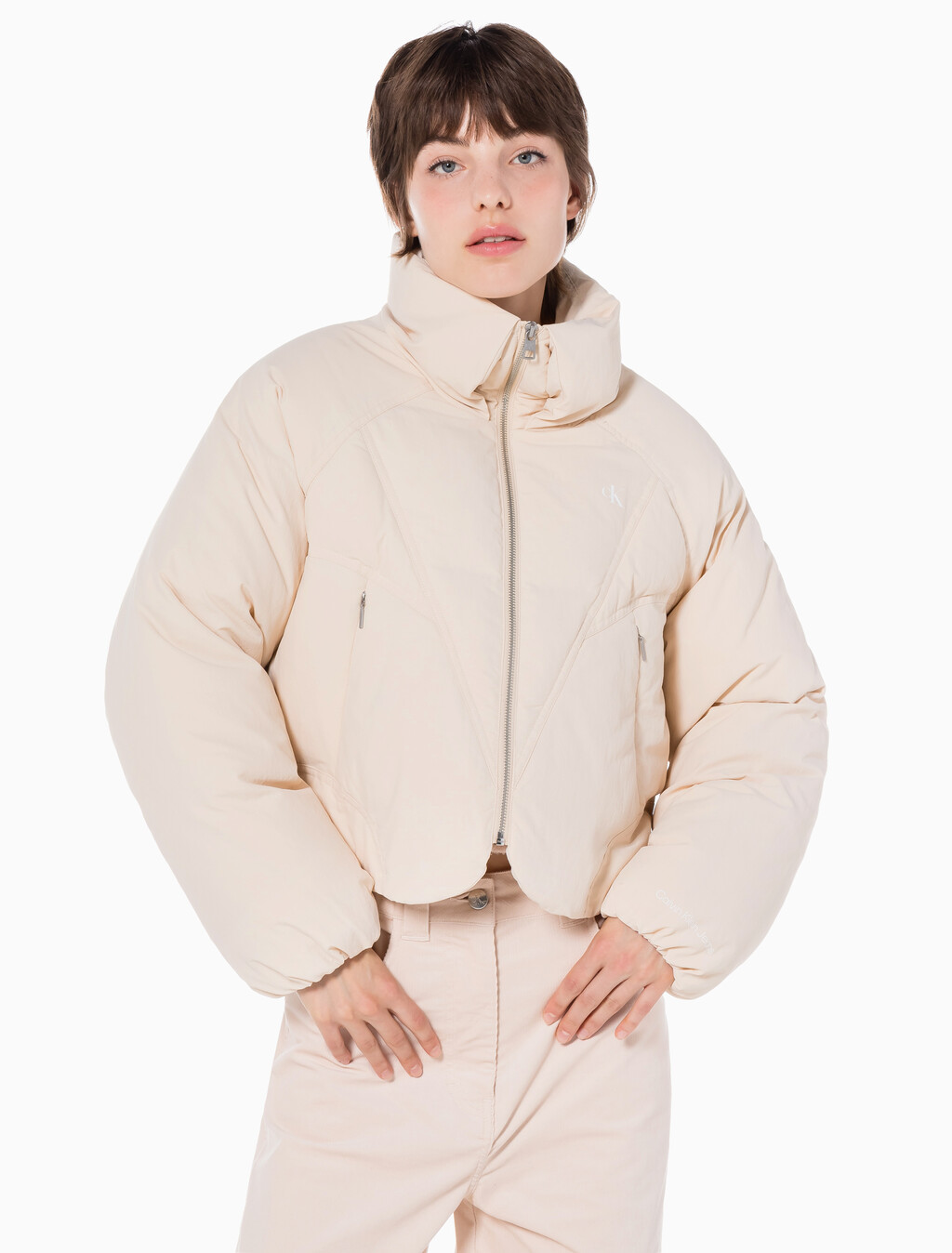 Buy 여성 패커블 울트라 라이트 다운 in color PINK BEIGE