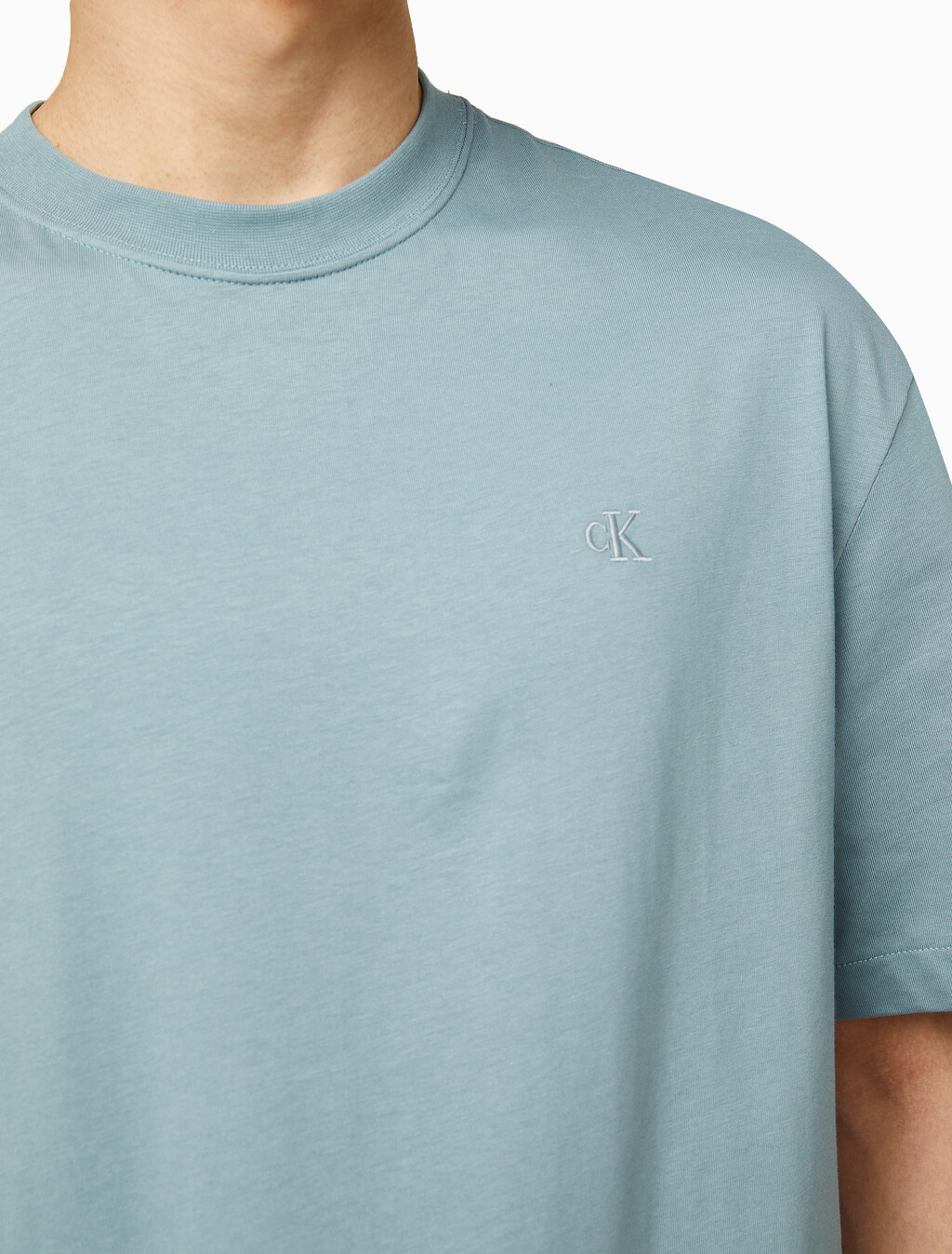 Buy 남성 릴렉스핏 아카이브 로고 반팔 티셔츠 in color BLUE GREY