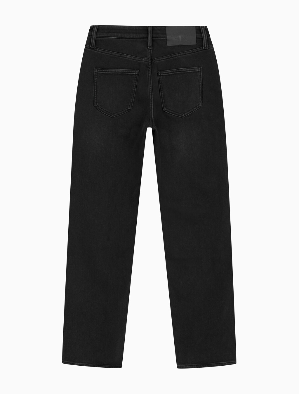 Buy 여성 90's 스트레이트핏 블랙 기모 데님 in color WASHED BLACK LOGO LACE