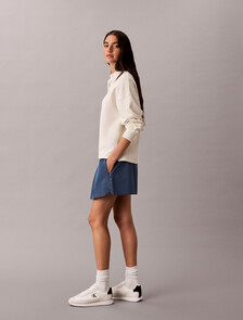 Buy 여성 플리츠 애슬레틱 쇼츠 in color Paradise Blue