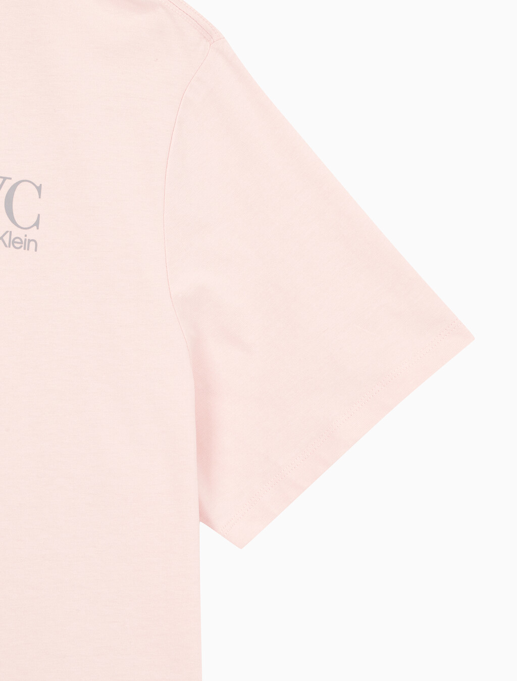 Buy 남성 NYC 백 로고 자수 반팔 티셔츠 in color LIGHT PINK