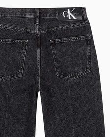 Buy 남성 뉴와이드핏 블랙 데님 in color WASHED BLACK LOGO LACE