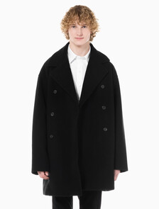 Buy 남성 롱슬리브 더블 버튼 피코트 in color BLACK BEAUTY