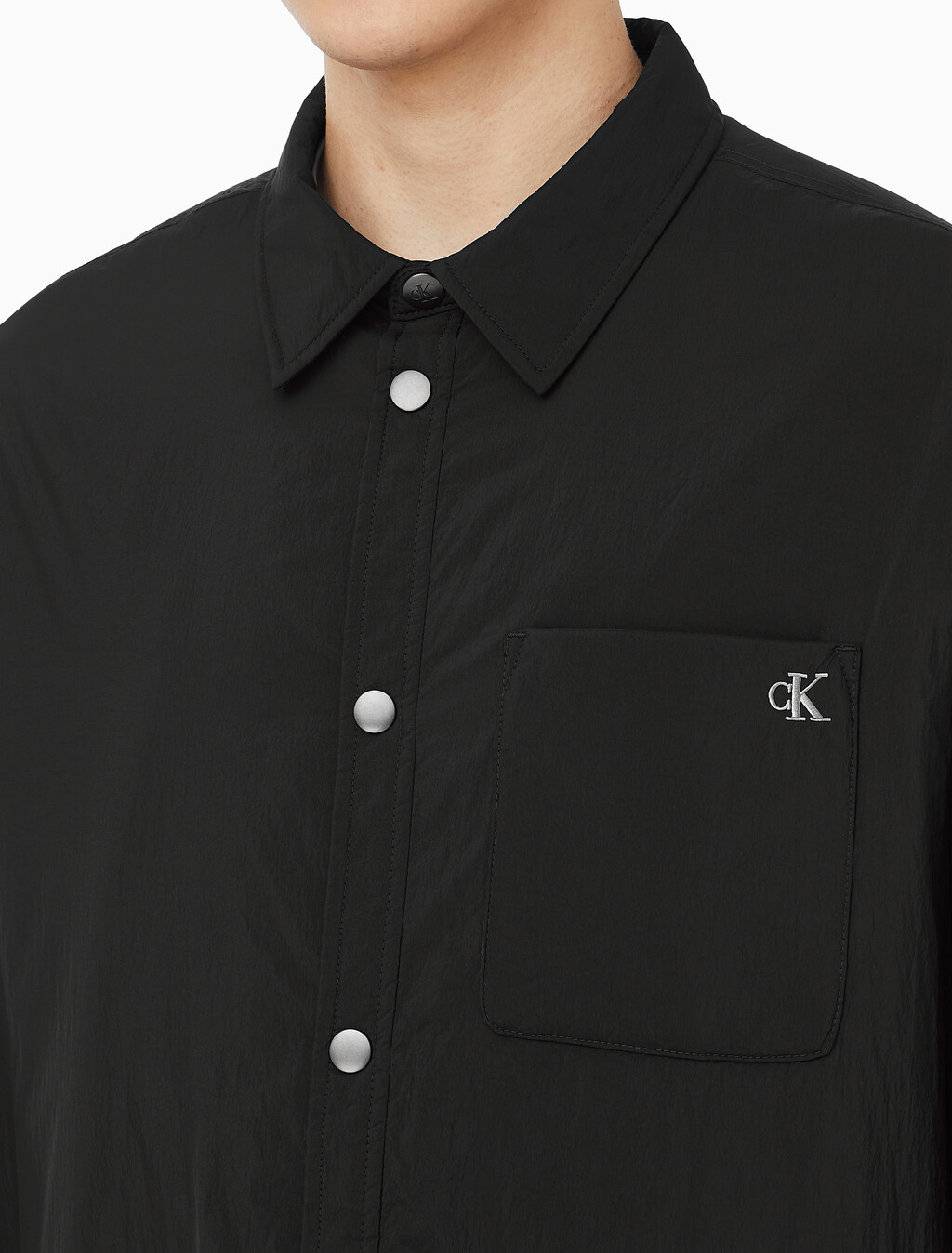 Buy 남성 패디드 셔츠 자켓 in color BLACK