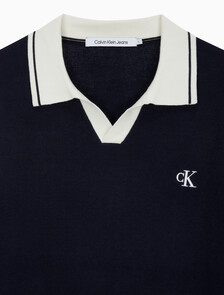 Buy 남성 오버사이즈 럭비카라 스웨터 in color NIGHT SKY