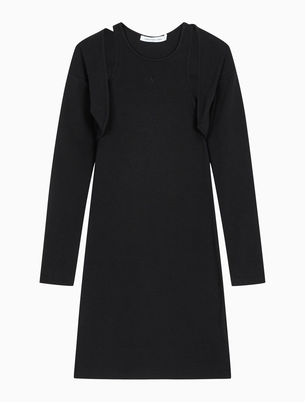 Buy 여성 2 IN 1 컷 아웃 립 드레스 in color CK BLACK