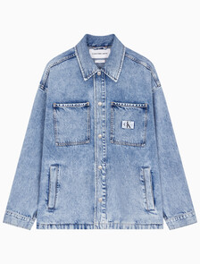 Buy 남성 오버핏 에코 쿨 데님 셔켓 in color CHALKY BLUE