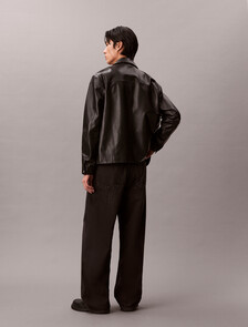 Buy 남성 배기핏 진 in color Black